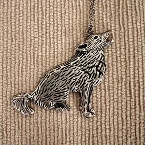 Silver Dog Charm Necklace
